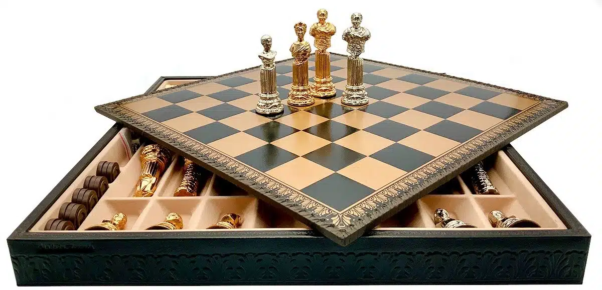 Ensemble Empire Romain VI Echiquier avec Rangement et Jeu d'Echecs – Image 2