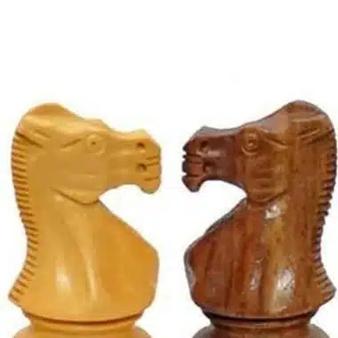 Ensemble de Jeu d'Échecs en Bois d'Acacia avec Échiquier en Cuir Véritable – Image 5