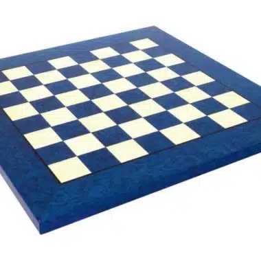 Jeu d'échecs Romains VS Grecs en Résine et Échiquier en Bois de Bruyère Bleu et Blanc – Image 9