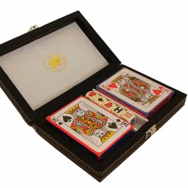 Jeu de Cartes avec Coffret en SImilicuir