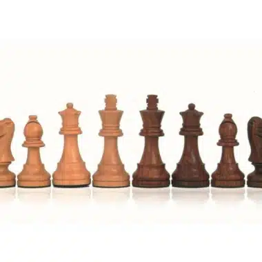 Ensemble Classic XVI Echiquier avec Rangement en Bois d'Erable et de Rose Doré et Jeu d'Echecs en Bois de Rose Doré – Image 5