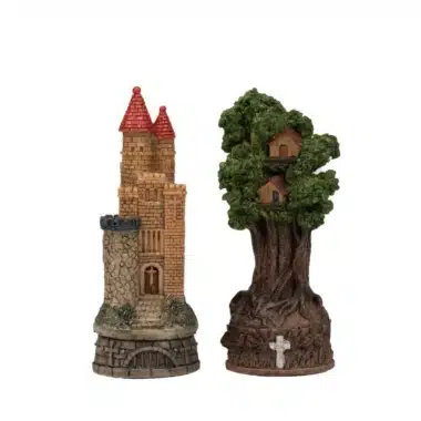 Ensemble Robin des Bois II Echiquier en Bois d'Erable et de Bruyère & Jeu d'Echecs en Résine Peint à la Main – Image 15