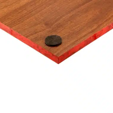 Échiquier en bois d'érable rouge, revers en bois et pied en feutrine