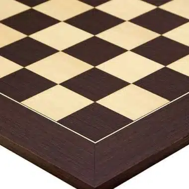 Ensemble "Frankfurt Grand" Echiquier en, Bois de Wenge & Jeu d'Echecs en Bois de Buis
