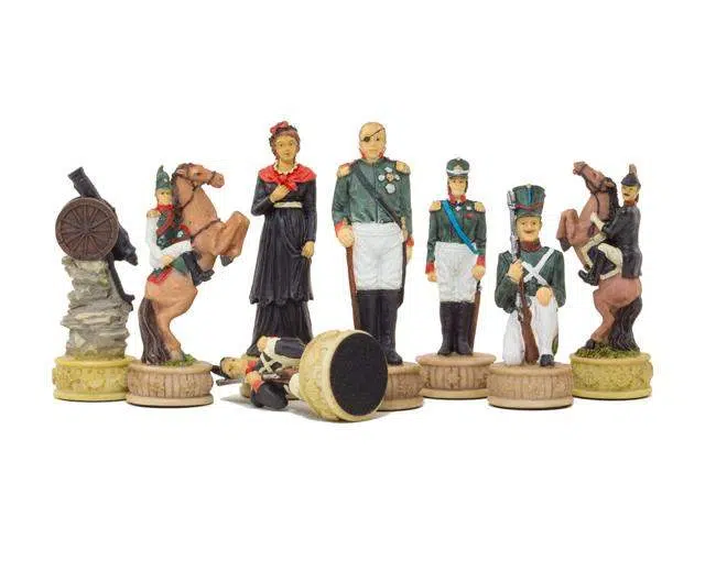 Jeu d'Echecs en Résine "Napoléon 1er et Alexandre 1er" (Campagne de Russie)