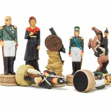 Jeu d'Echecs en Résine "Napoléon 1er et Alexandre 1er" (Campagne de Russie)