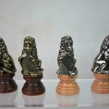 Jeu d'Echecs Florence et Echiquier en Bois de Noyer et Erable avec Rangement – Image 14