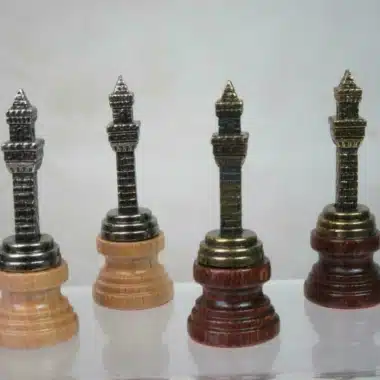 Jeu d'Echecs Florence et Echiquier en Bois de Noyer et Erable avec Rangement – Image 15