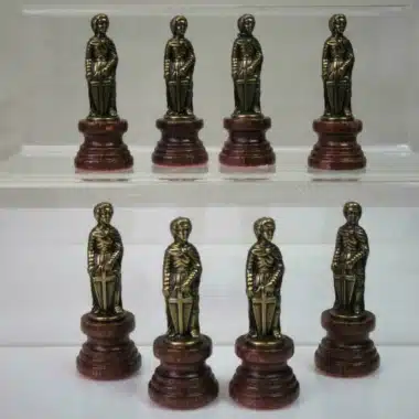 Jeu d'Echecs Florence et Echiquier en Bois de Noyer et Erable avec Rangement – Image 19