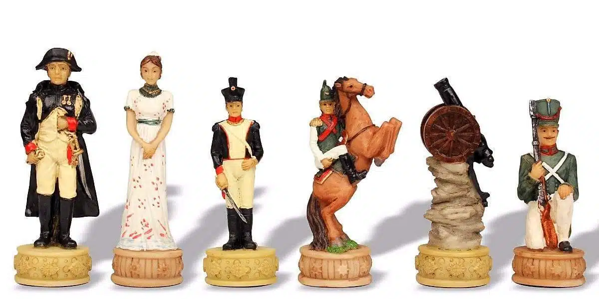 Jeu d'Echecs en Résine "Napoléon 1er et Alexandre 1er" (Campagne de Russie)