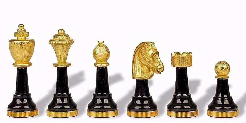 Ensemble Staunton Design X Jeu d'Echecs et Echiquier en Marbre Noir et Blanc – Image 3