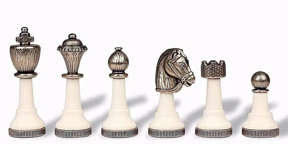 Ensemble Staunton Design X Jeu d'Echecs et Echiquier en Marbre Noir et Blanc – Image 4