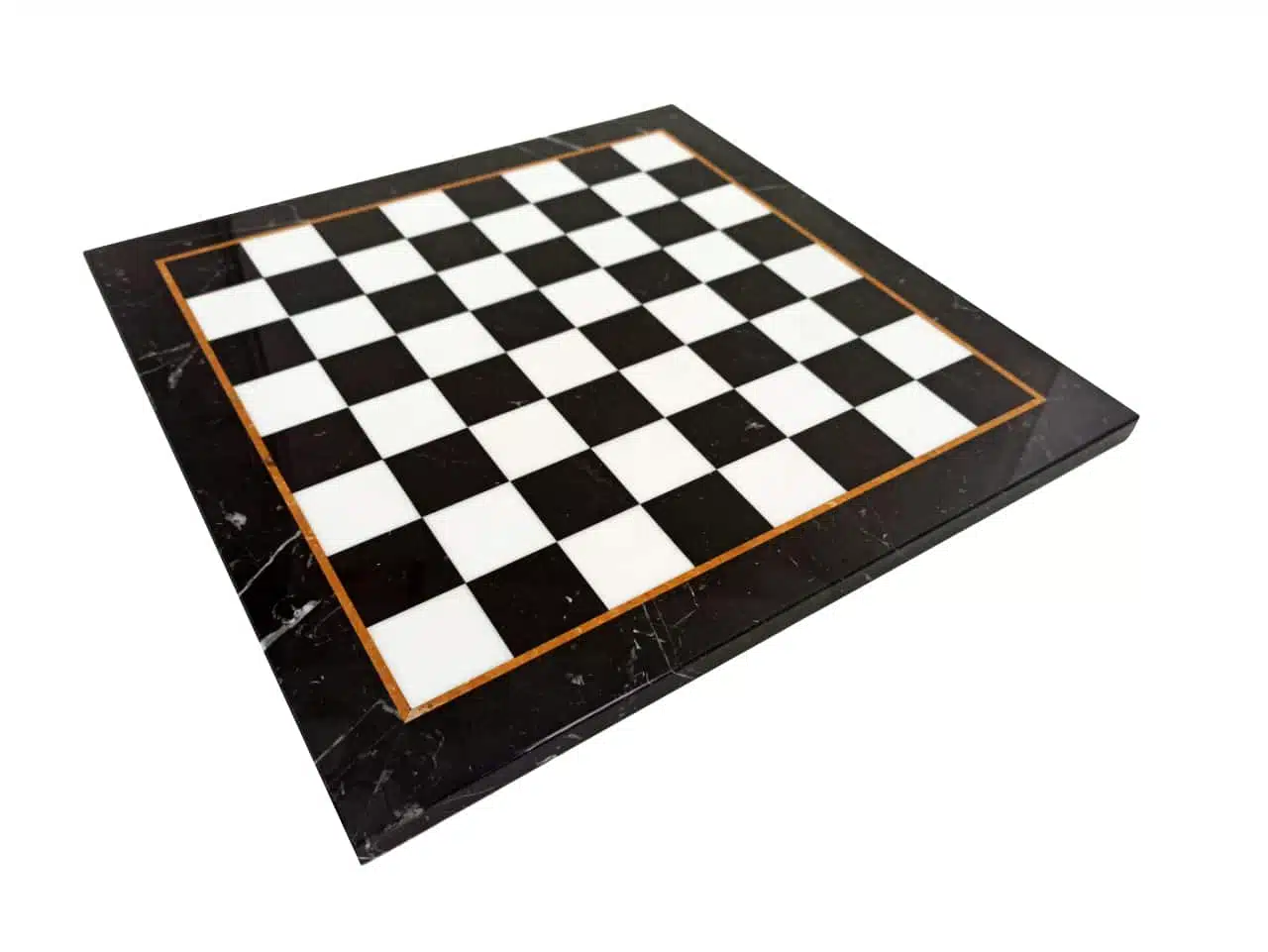 Ensemble Staunton Design X Jeu d'Echecs et Echiquier en Marbre Noir et Blanc – Image 7