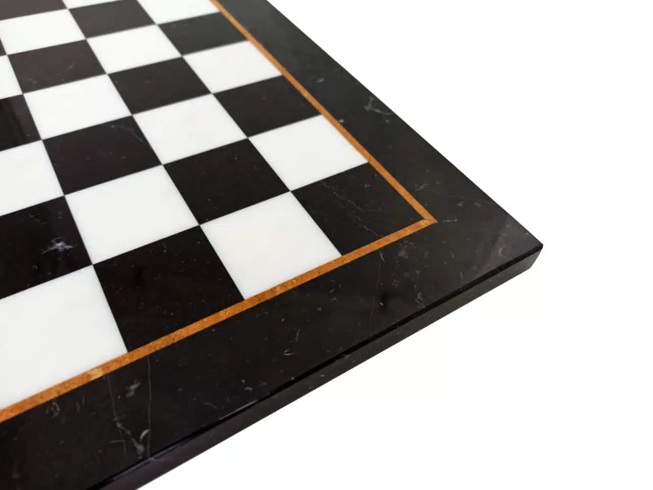 Ensemble Staunton Design X Jeu d'Echecs et Echiquier en Marbre Noir et Blanc – Image 6