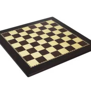 Jeu d'Echecs en Bois et Metal Staunton et Echiquier en Bois Foncé – Image 4