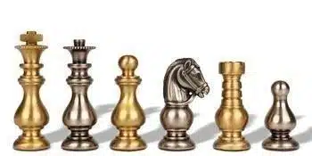 Jeu d'Échecs Garde Française - Échiquier en Bois d'Érable et de Bruyère Bleu & Pièces en Laiton Massif – Image 8