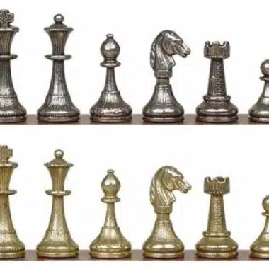 Jeu d'Échecs Cute Flowered - Échiquier et Jeu de Dames en Similicuir & Pièces en Métal – Image 11