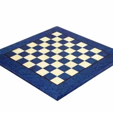 Jeu d'Échecs Garde Française - Échiquier en Bois d'Érable et de Bruyère Bleu & Pièces en Laiton Massif – Image 10