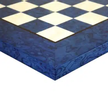 Jeu d'Échecs Garde Française - Échiquier en Bois d'Érable et de Bruyère Bleu & Pièces en Laiton Massif – Image 11