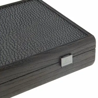 Ensemble de Poker 300 Jetons - Coffret en Bois Noir avec Couvercle en Similicuir Noir – Image 5