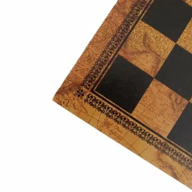 Jeu d'Echecs Classique - Échiquier en Similicuir et Pièces d'Echecs en Bois & Coffret de Rangement en Bois – Image 4