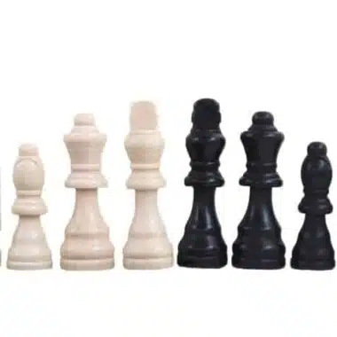 Jeu d'Echecs Classique - Échiquier en Similicuir et Pièces d'Echecs en Bois & Coffret de Rangement en Bois – Image 3