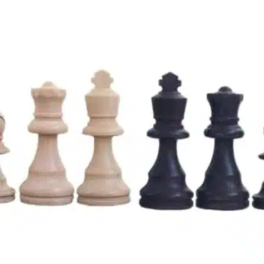 Jeu d'Echecs Staunton en Bois et Échiquier en Cuir Véritable Italien avec Coffret de Rangement – Image 5