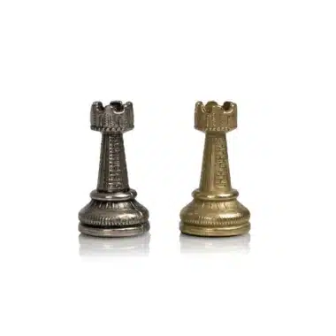 Petit Jeu d'Echecs Mignon Flower - Échiquier en Bois de Bruyère et d'Orme et Pièces d'Echecs en Métal – Image 6