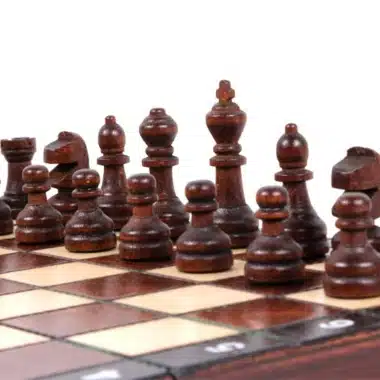 Jeu d'Echecs Etudiant en Bois avec Rangement – Image 6