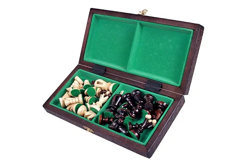 Pieces Echecs et Plateau de Jeu en Bois Pliable – Image 2