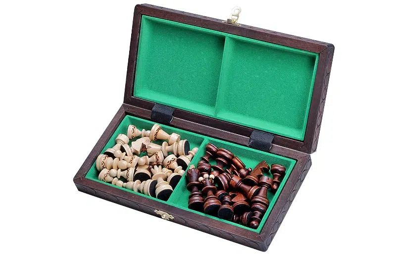Jeu d'Echecs Pliable en Bois – Image 2