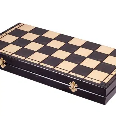 Echiquier Pliable et Jeu d'Echecs en Bois avec Rangement – Image 7