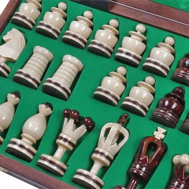 Echiquier et Pieces Echecs en Bois Pliant – Image 9