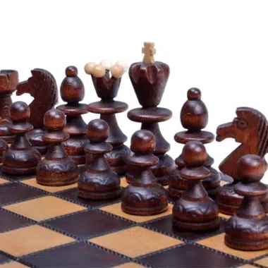Jeu d'Echecs Pliable en Bois – Image 3