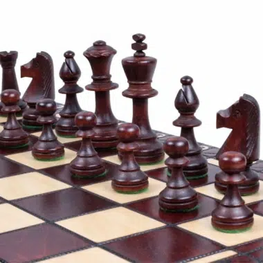 Echiquier Pliable et Jeu d Echecs en Bois avec Rangement – Image 3