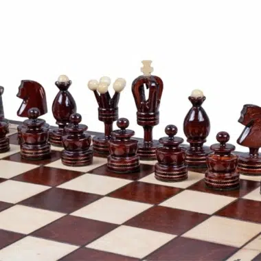 Echiquier et Pieces Echecs en Bois Pliant – Image 3