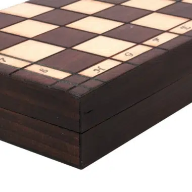 Petit Jeu d'Echecs de Voyage Pliant en Bois – Image 8