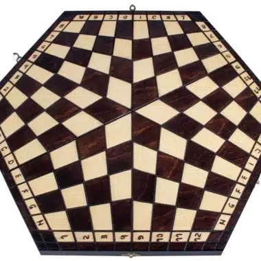Jeu d'Echecs Trois Joueurs en Bois – Image 8