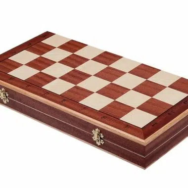 Jeu d'Echecs et Echiquier Pliable en Bois avec Rangement – Image 8