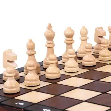 Jeu d'Echecs Etudiant en Bois avec Rangement – Image 7