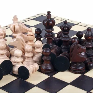 Petites Pieces Echecs en Bois et Plateau de Jeu en Bois Alphanumerique et Pliant – Image 5