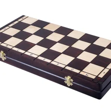 Grand Jeu d'Echecs et Plateau de Jeu Pliant en Bois avec Rangement – Image 8
