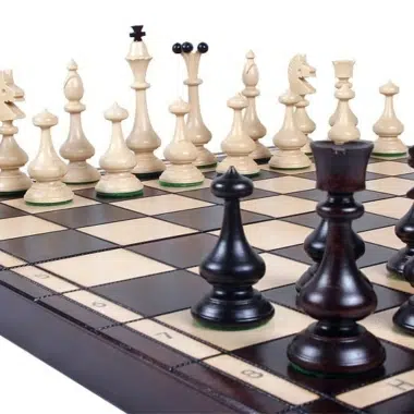 Grand Echiquier Pliable et Pieces Echecs Decoratives en Bois avec Rangement – Image 7