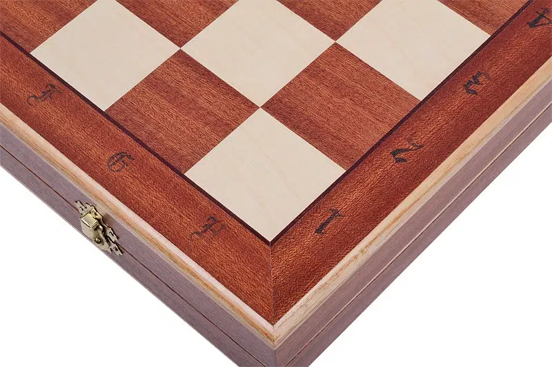 Jeu d'Echecs et Echiquier Pliable en Bois avec Rangement – Image 9