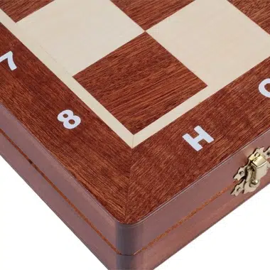 Echiquier Pliant et Jeu d'Echecs en Bois Taille 5 – Image 8