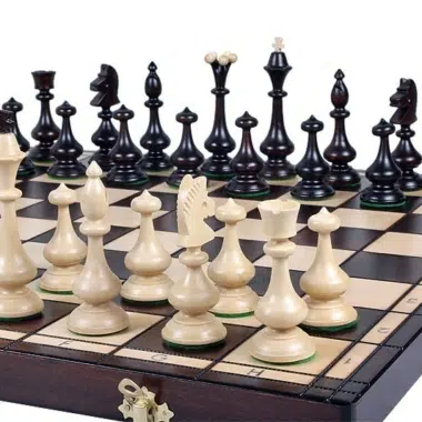 Grand Echiquier Pliable et Pieces Echecs Decoratives en Bois avec Rangement – Image 8