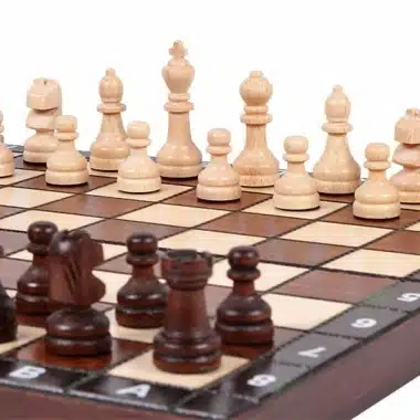 Jeu d'Echecs Etudiant en Bois avec Rangement – Image 5