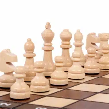 Jeu d'Echecs Etudiant en Bois avec Rangement – Image 4