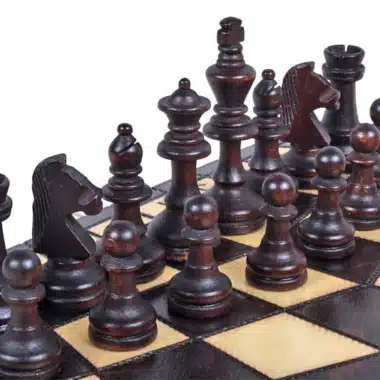 Jeu d'Echecs Trois Joueurs en Bois – Image 5
