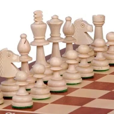 Echiquier Pliable et Jeu d'Echecs en Bois avec Rangement – Image 4